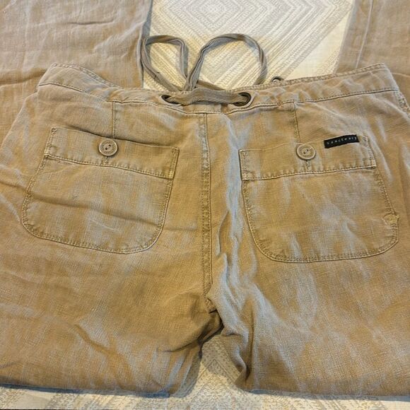 Sanctuary Clothing Women’s Tan Linen Cargo-Like Tie Waist Pants - Size 28 - Picture 6 of 7